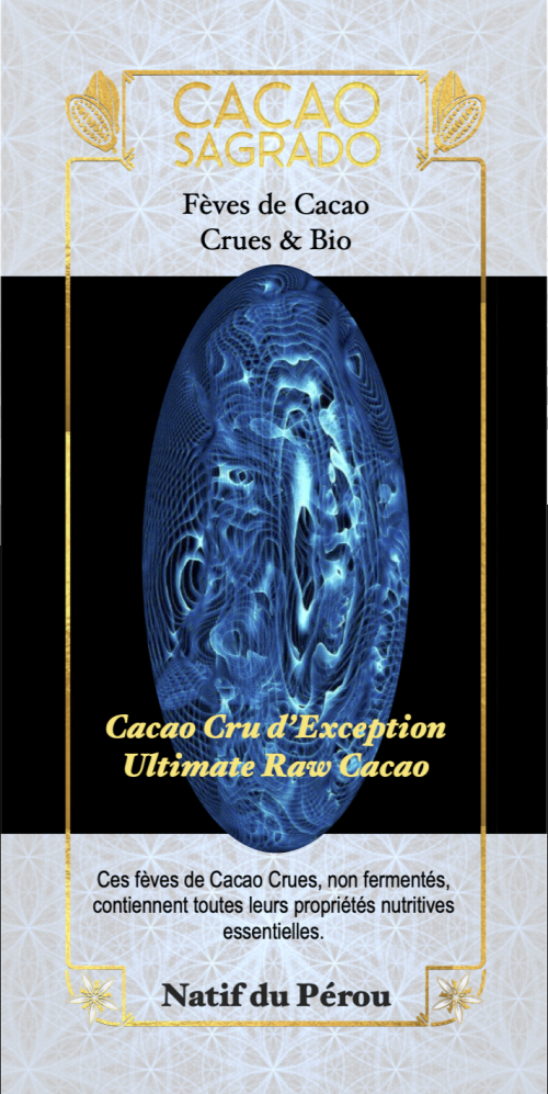 Fèves de Cacao Criollo, non férmentées et Bio, 200gr-500gr