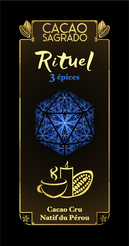 3 épices, Cacao Cérémonial du Pérou, 240gr-500gr-1kg
