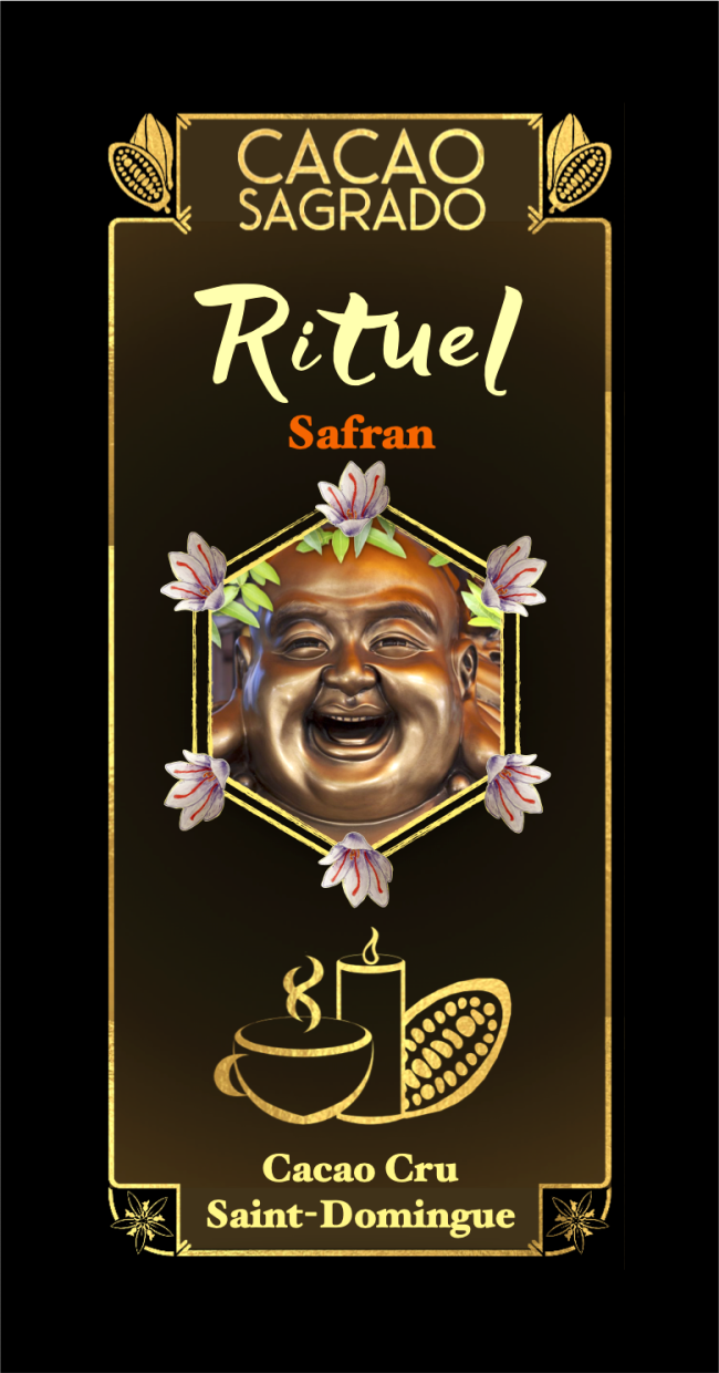 Cacao de Saint-Domingue au Safran, 240gr-500gr-1kg