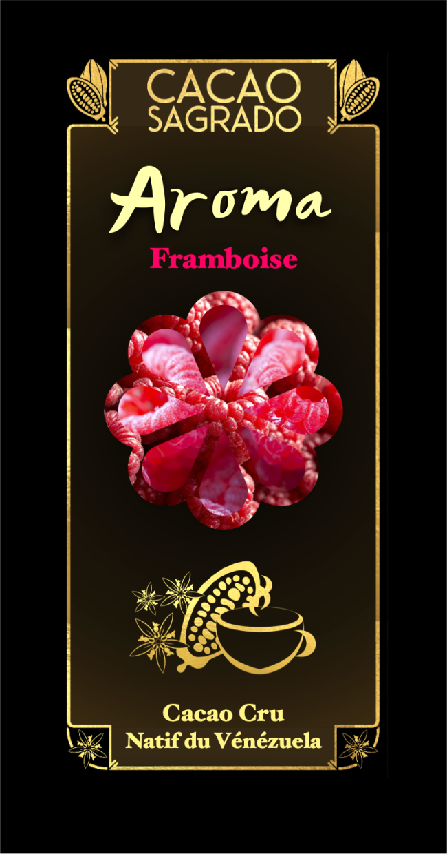 Cacao du Vénézuela à la Framboise, 240gr